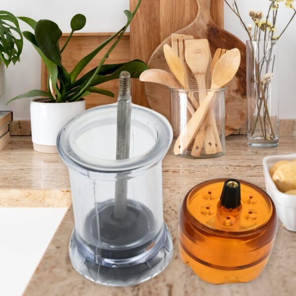 Transparent Plastic Salt and Pepper Grinder Manual Pepper Grinding Tool Crusher 1 Pc - Front View by Nari Haat, India...