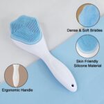 Silicone Face Scrubber Exfoliating Brush, Manual Handheld Facial Cleansing (1 Pc) - Back View by Nari Haat, Indian et...