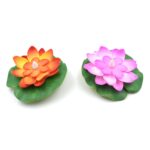 Smokeless LED Lotus Candles, Diwali (2 Pc): Indoor/Outdoor Décor - Back View by Nari Haat, Indian ethnic wear, women...