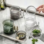 Plastics Dip Bowls, Dipping Sauce Bowls with Handle (4 Pcs Set / With Case) - Back View by Nari Haat, Indian ethnic w...