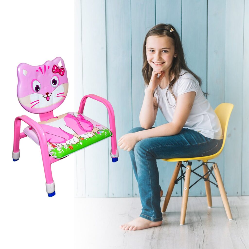 Cartoon Baby Chair Steel Cushion & Comfortable Baby Chair High Quality Chair (1 Pc) - Front View by Nari Haat, Indian...