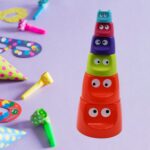 Monster Cups Activity Toy for Babies 5+ Months – Learning Gift Set - Back View by Nari Haat, Indian ethnic wear, wo...