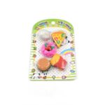 3D Food-Shaped Colorful Eraser Set – Cute Novelty Mini Erasers for Kids (5 Pc Set) - Neckline Detail by Nari Haat, ...