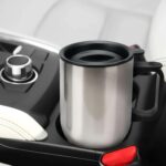 Stainless Steel Vacuum Glass Insulated Glass Coffee Cups, Tumbler (With Lid & Handle / 1 pc) - Fabric Detail by Nari ...