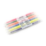Dual-Headed Highlighter 6 Colors Pen  for Classroom and office  (6 Pc Set) - Back View by Nari Haat, Indian ethnic we...