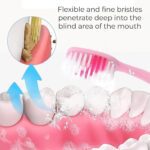 2-in-1 Tooth Brush Tongue Scraper, Soft Bristle & Long Handle (8Pcs) Soft Toothbrush - Back View by Nari Haat, Indian...