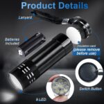 Portable Mini Torch - Super-Bright LED Flashlight with 3AAA Batteries Included - Back View by Nari Haat, Indian ethni...