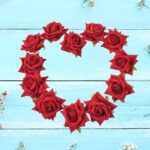 Flower Rose Hair Pin/Clip – Velvet Flower Design (12 Pcs Set, Red Color) - Front View by Nari Haat, Indian ethnic w...