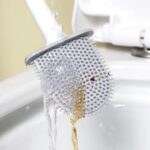 Portable Silicone Toilet Brush – Wall-Mounted, Anti-Drip Cleaner with Non-Slip Handle - Closeup Embroidery by Nari ...