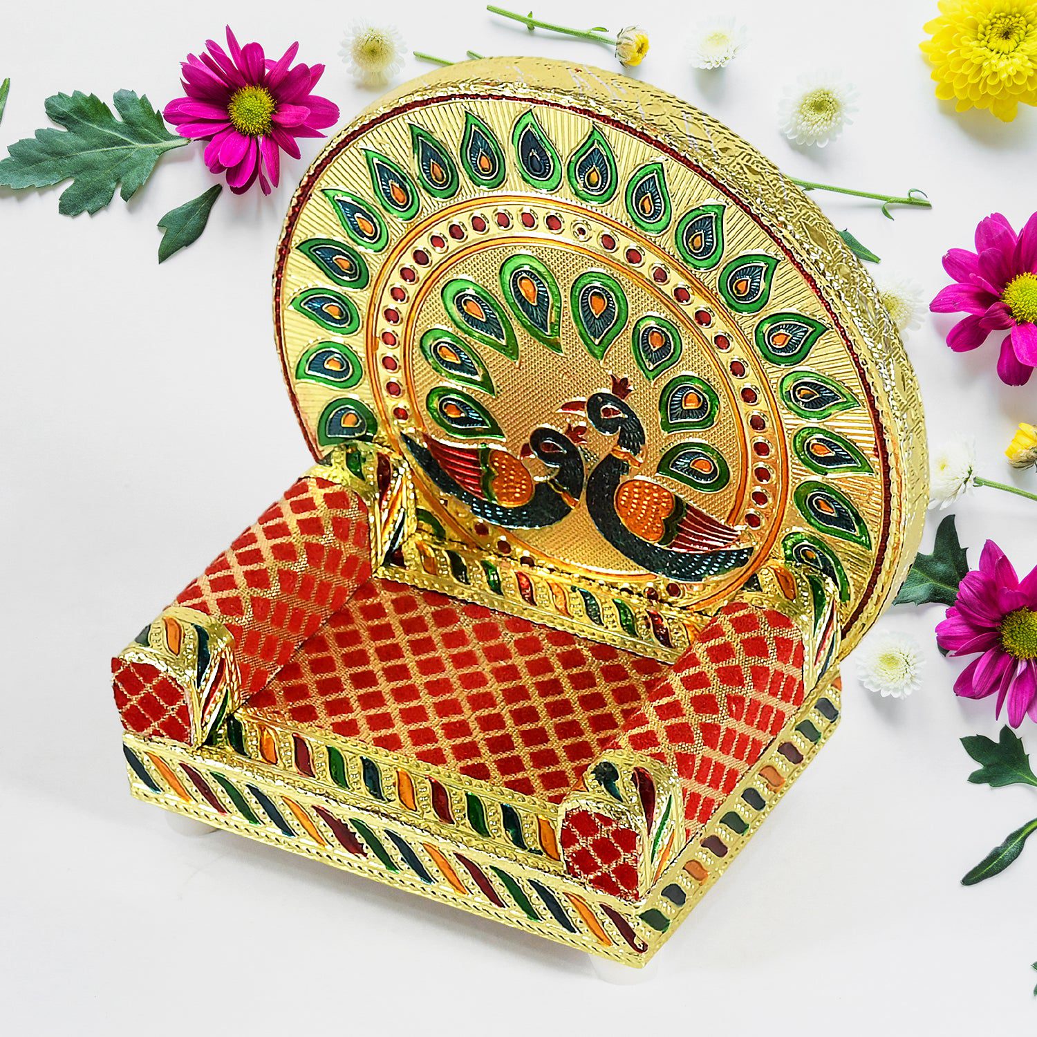 02_be14605c-af0e-4993-bd88-0e7d0c2edd0e.jpg Meenakari Work Laddu Gopal Singhasan / Sihasan for Pooja Mandir Wooden Krishna Ladoo Bal Gopal Sofa Asan, Home Decor...