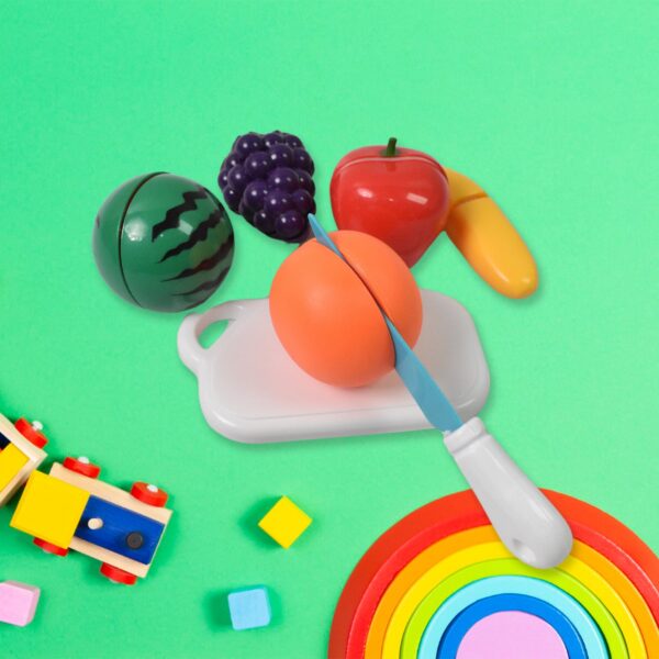 Realistic Sliceable Fruits Cutting Play Toy Set (7 Pcs Set) - Front View by Nari Haat, Indian ethnic wear, women clot...