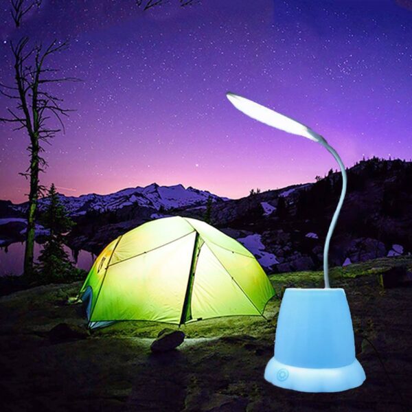 Desk Lamp with Pen Holder Table Lamp with Pencil Stand for Home Office - Front View by Nari Haat, Indian ethnic wear,...