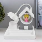 Cute Cartoon Home Design LED Desk Light with Plastic Base, Multi-Color (1 Pc) - Closeup Embroidery by Nari Haat, Indi...