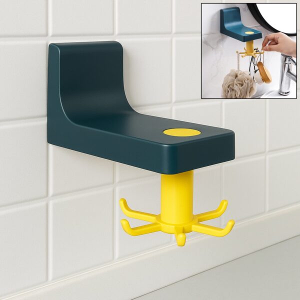 360 Degree Rotating Wall Hook Hanger with 6 Heavy Duty Hooks - Front View by Nari Haat, Indian ethnic wear, women clo...