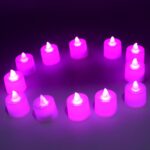 Pink Flameless LED Tealights for Festive Home Decor (Pack of 12) - Front View by Nari Haat, Indian ethnic wear, women...