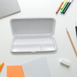 Multipurpose White Compass Pencil Box – 3-Compartment School Case, Ideal Gift for Kids - Sleeve Design by Nari Haat...
