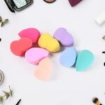 Makeup Beauty Powder Puff (8 Pcs Set / With Case / Mix Color) - Back View by Nari Haat, Indian ethnic wear, women clo...