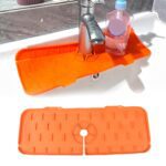 Silicone Faucet Splash Guard Pad Kitchen & Bathroom Sink (1 Pc / Mix Design & Size)