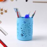 Pen holder Office Desk Plastic Mesh Pen Stand (1 Pc) - Closeup Embroidery by Nari Haat, Indian ethnic wear, women clo...