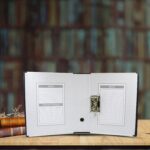 Button clip box file for document storage