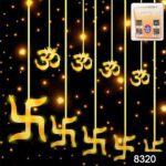 Swastik Om Curtain Decorative LED String Lights with 12 Props for Diwali & Home - With Dupatta by Nari Haat, Indian e...
