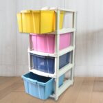 4-Layer Plastic Drawer Storage Organizer, Multi-Purpose Cabinet (1 Pc) - Back View by Nari Haat, Indian ethnic wear, ...