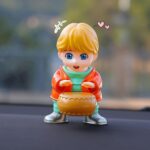Creative Solar Drummer Car Aromatherapy, Solar Powered Car Air Freshener (1 Pc) - Front View by Nari Haat, Indian eth...