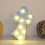LED Angel Shape Night Light Desk Lamp (1 Pc / Battery Not Included) - Neckline Detail by Nari Haat, Indian ethnic wea...