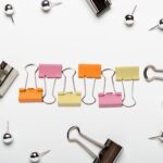 Binder Clips Paper Clips, Push Pins for Office and School Supplies (68 Pcs Set) - Closeup Embroidery by Nari Haat, In...