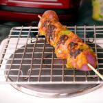 Square Stainless Steel Barbecue Grill with Steel Handle - Closeup Embroidery by Nari Haat, Indian ethnic wear, women ...