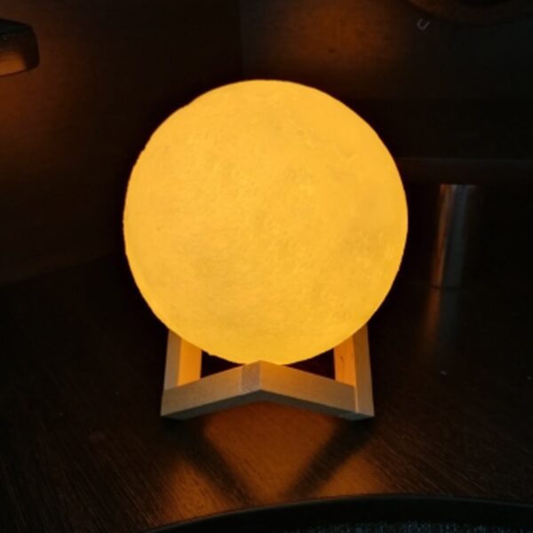 3D Moon Lamp with Color Changing Sensor Touch & Crystal Ball Stand - Front View by Nari Haat, Indian ethnic wear, wom...