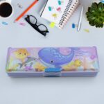 Multipurpose Cartoon Pencil Case – Double Deck Compass Box with 2 Compartments - Fabric Detail by Nari Haat, Indian...