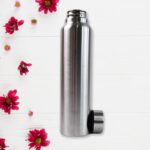 Stainless Steel Single Wall Drink Water Bottle (1000 ML) - Closeup Embroidery by Nari Haat, Indian ethnic wear, women...