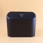 Mini Car Trash Can with Lid, Waterproof Car Trash Bin Storage Box (1 Pc) - Front View by Nari Haat, Indian ethnic wea...