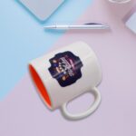 Mix Design & Color Coffee Mug With Spoon and box packing, Designer Mug with - Neckline Detail by Nari Haat, Indian et...