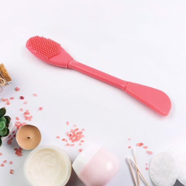 2-in-1 Silicone Mask Brush for Cleansing & Mud Mask Application - Front View by Nari Haat, Indian ethnic wear, women ...