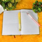 Lightweight Ball Point Pen, Smooth Writing Black Ball Pens (2 Pc Set) - Back View by Nari Haat, Indian ethnic wear, w...