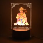 Beautiful 3D Lord Hanuman Frame with soft white light (1 Pc) - Neckline Detail by Nari Haat, Indian ethnic wear, wome...