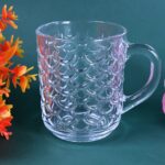 Glass Coffee & Tea Cup / Mug With Handle, Water glass (6 pcs Set / 225 ML) - Closeup Embroidery by Nari Haat, Indian ...