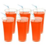 Stylish look Plastic Juicy Glass, Transparent Glasses Set 300ml (6pcs) - Full Detail by Nari Haat, Indian ethnic wear...