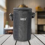 Ganesh 4In1 Tiffin Box-Lunch Box | 3 Stainless Steel Containers 300 Ml Approx & Plastic Salad Container 200 Ml Appro...