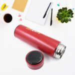 Printed Smart Vacuum Insulated Water Bottle with LED Temperature Display (1 Pc / 500 ML Approx / Multicolor) - Neckli...