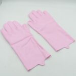 Dishwashing Gloves with Scrubber| Silicone Scrub Gloves (1 Pair , 196Gm) - Neckline Detail by Nari Haat, Indian ethni...