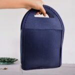 Steel Lunch Box Set (4 pcs, Black) - Back View by Nari Haat, Indian ethnic wear, women clothing, designer suit