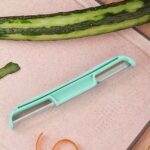 Double Side Potato Peeler Stainless Steel Peeler Cutter (1 Pc) - Front View by Nari Haat, Indian ethnic wear, women c...