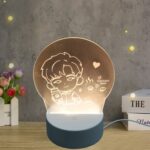 3D LED Night Light Desk Lamp Creative Dream Sleep Bedside Lighting for Bedroom - Front View by Nari Haat, Indian ethn...