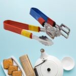 Stainless Steel Multipurpose Utility Tong / Serving Food Tongs  (2 Pcs Set) - Fabric Detail by Nari Haat, Indian ethn...