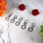 Heavy Duty Key Holder, Keychain, Key chain (1 Pc / Mix Design) - Fabric Detail by Nari Haat, Indian ethnic wear, wome...