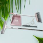 Dustpan, Kitchen Wiper, Window Cleaning Squeegee Tool & Broom Brush, (4 Pcs Combo) - Back View by Nari Haat, Indian e...