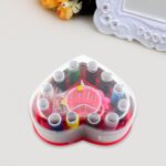 Heart-Shaped Sewing Box Multi-Functional Convenient Sewing Tools - Front View by Nari Haat, Indian ethnic wear, women...